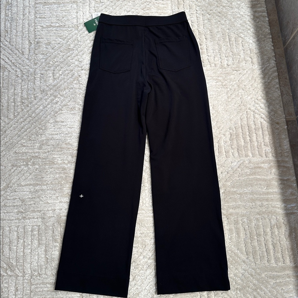 HALARA Black High-Rise Wide Leg Pants with Front Patch Pockets Women Size M - Picture 4 of 4